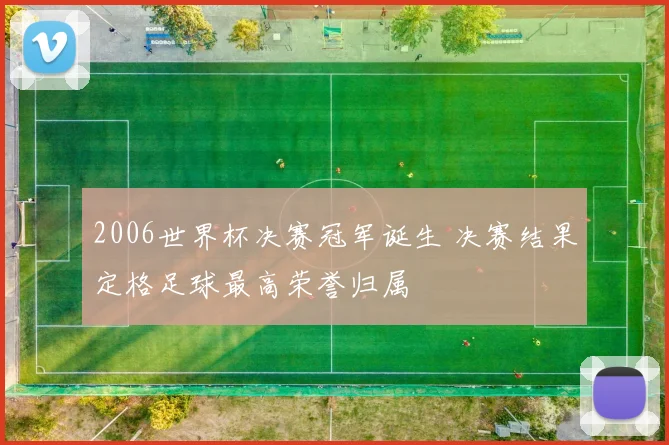 2006世界杯决赛冠军诞生 决赛结果定格足球最高荣誉归属